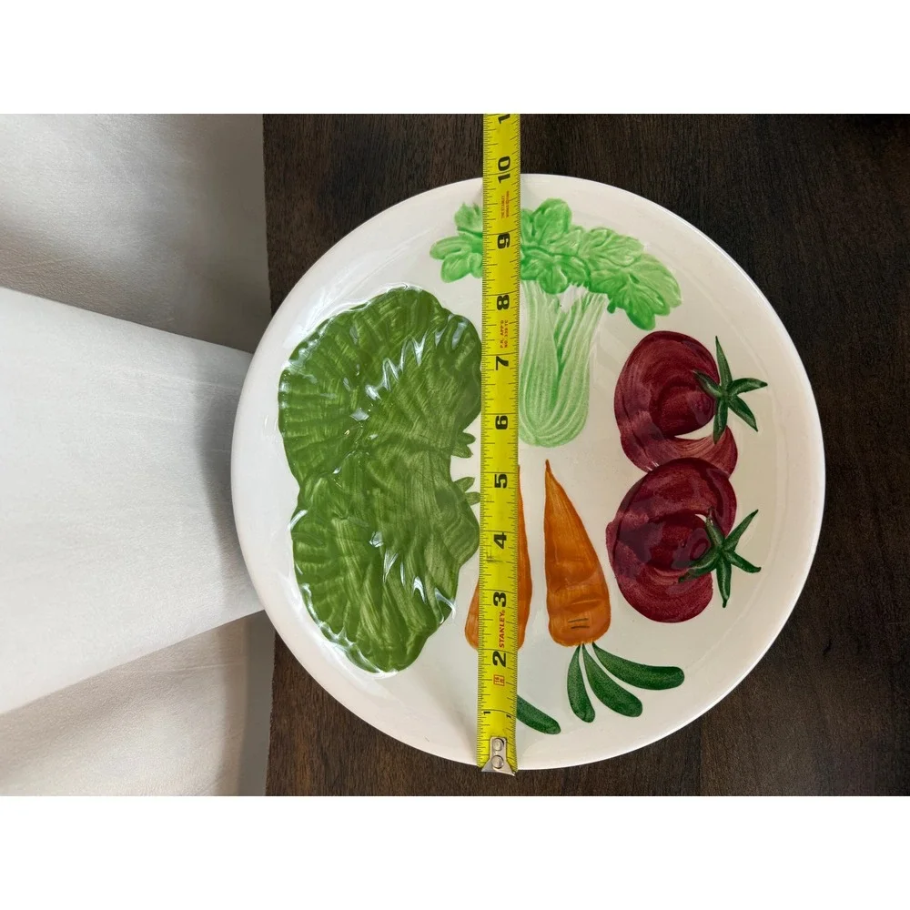 VTG Ironstone Hand Painted Vegetables Large 10